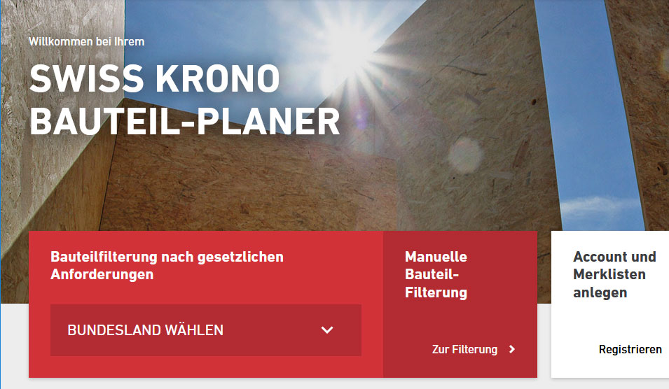 SWISS KRONO Bauteil-Planer Beitrag