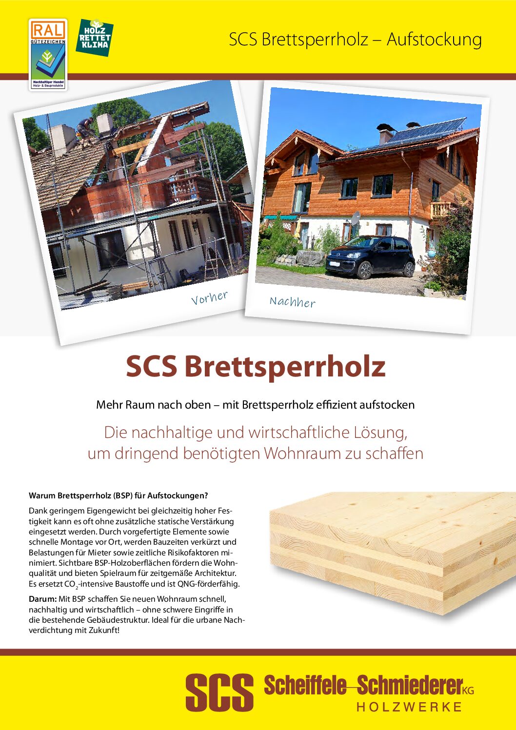 Thema des Monats SCS Brettsperrholz – Aufstockung