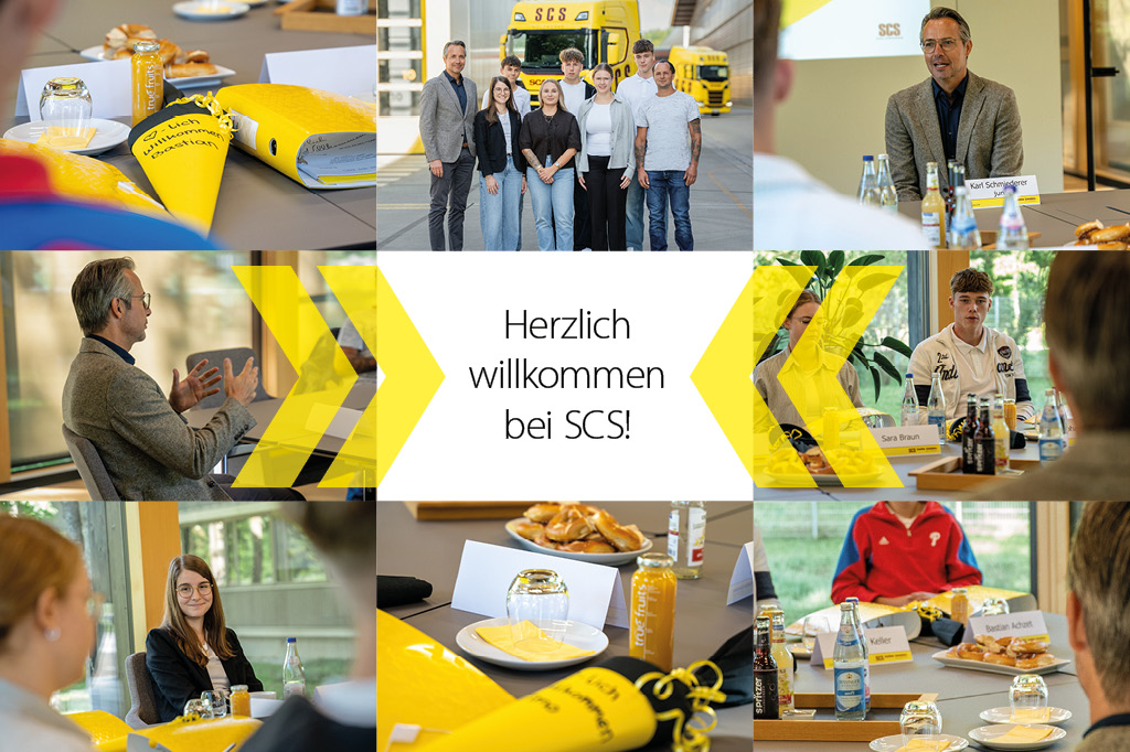 Die neuen SCS-Auszubildenden 2026 gemeinsam mit ihren Ausbildungsleitern und Karl Schmiederer zum Ausbildungsstart bei SCS.